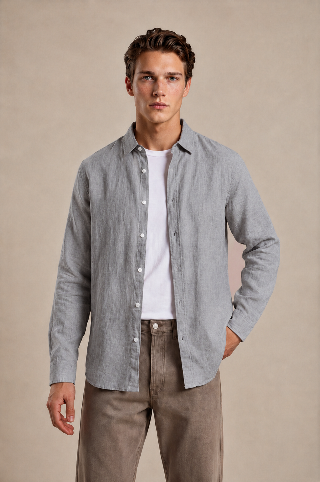 Long Sleeve Linen Shirt