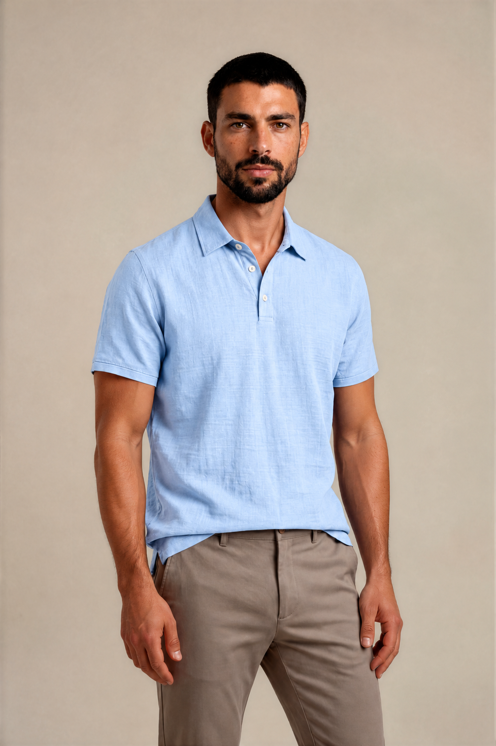 Classic Linen Polo Shirt