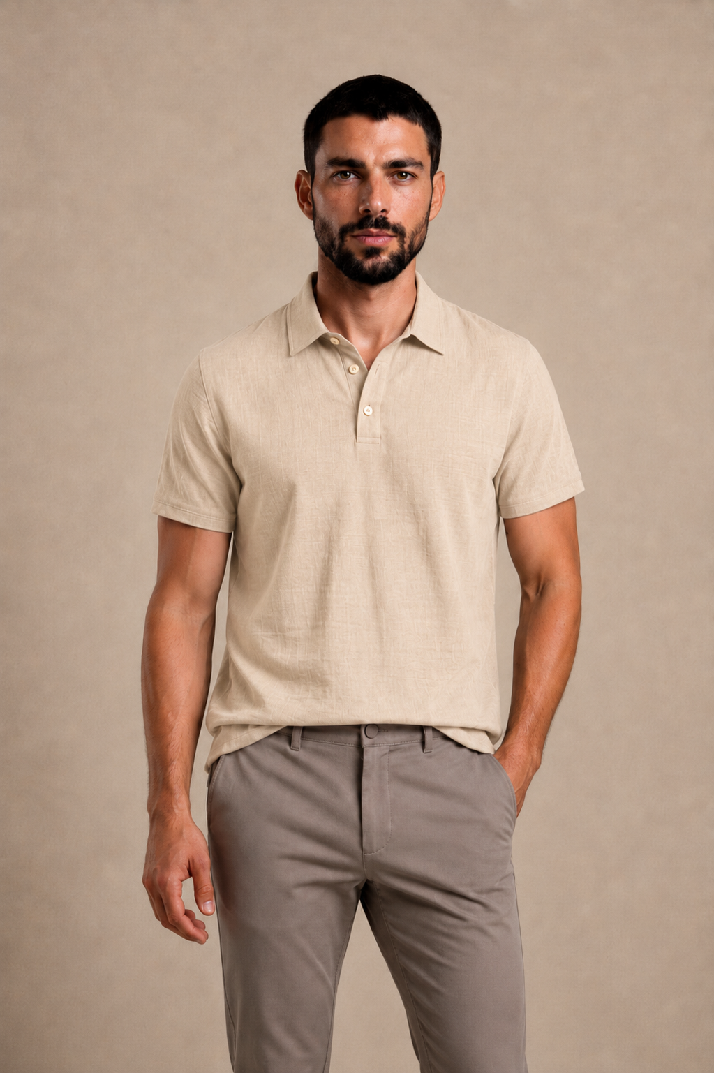 Classic Linen Polo Shirt