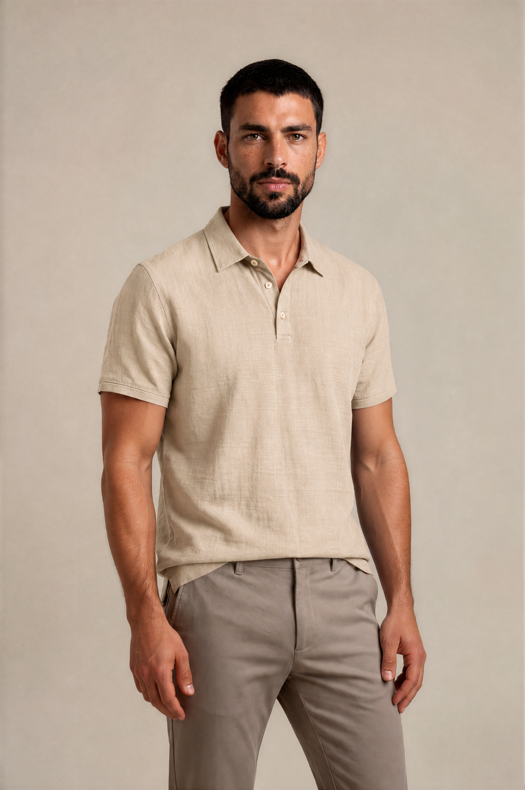 Classic Linen Polo Shirt