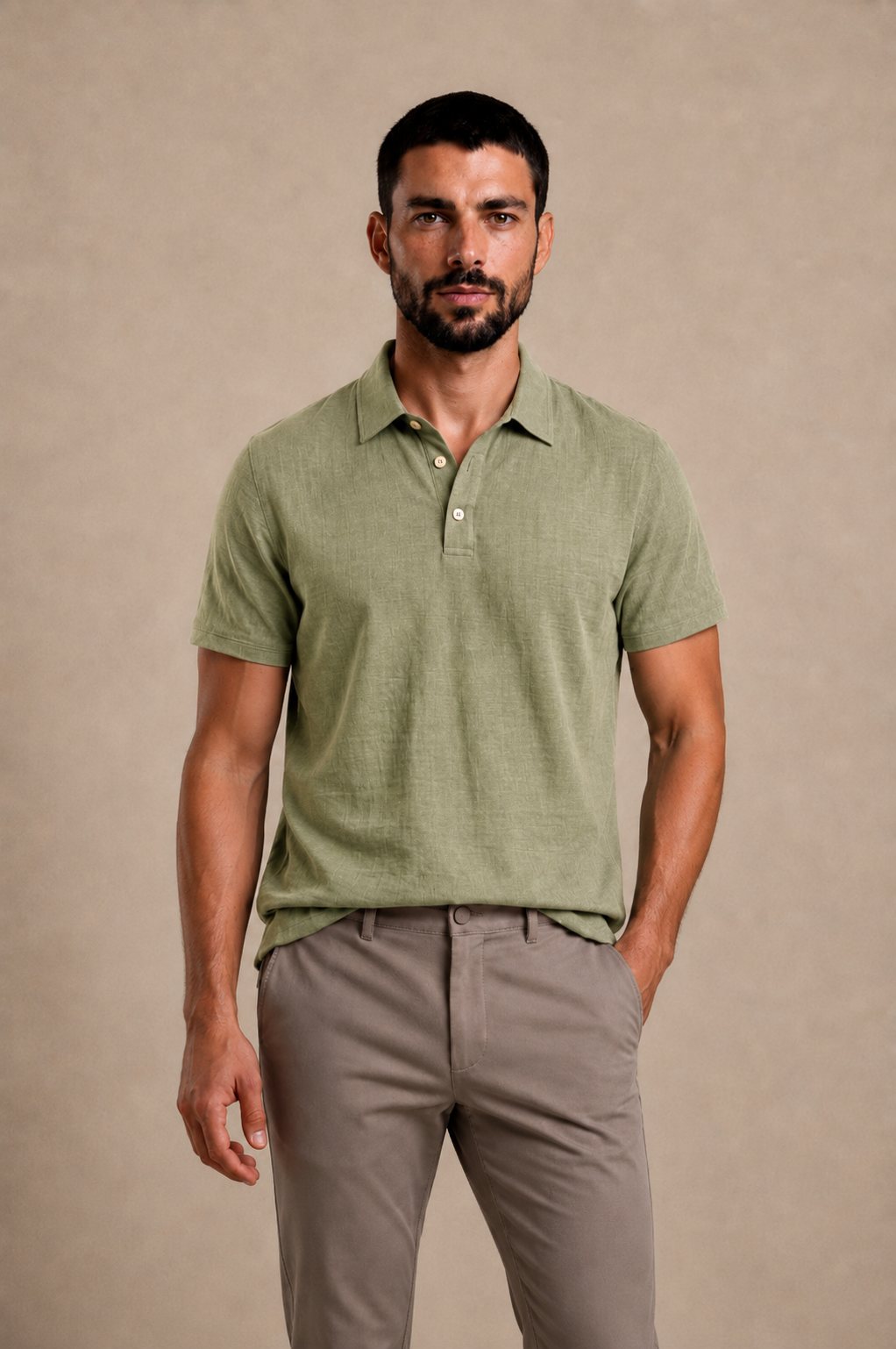 Classic Linen Polo Shirt