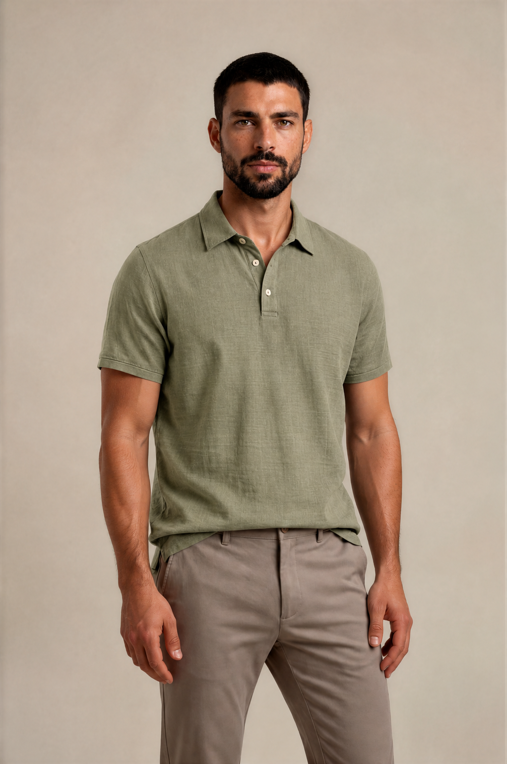 Classic Linen Polo Shirt