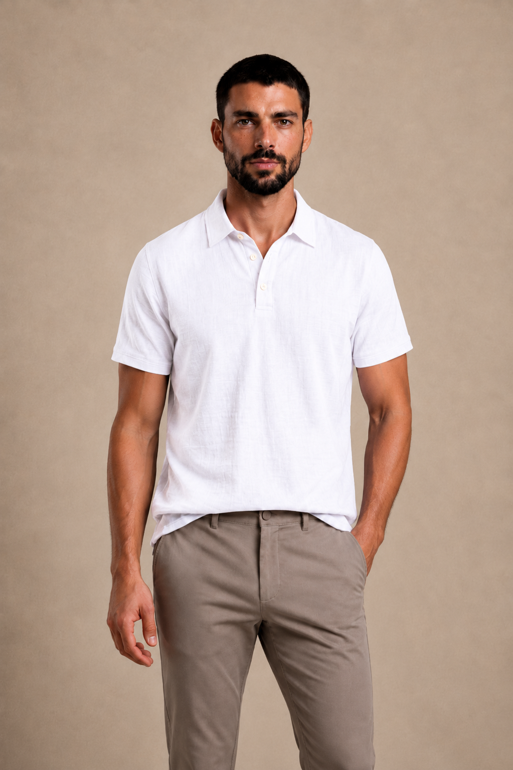 Classic Linen Polo Shirt