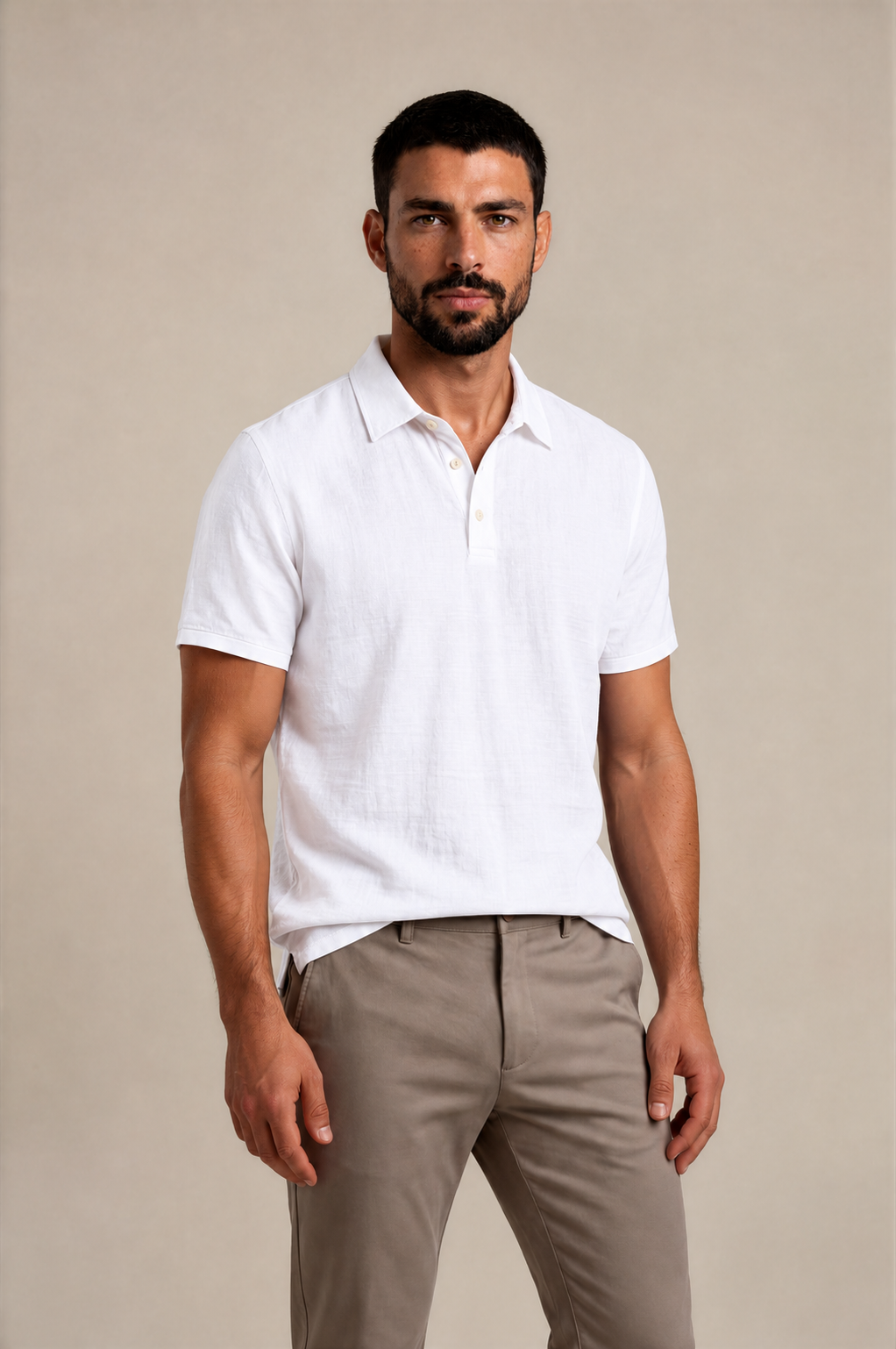 Classic Linen Polo Shirt