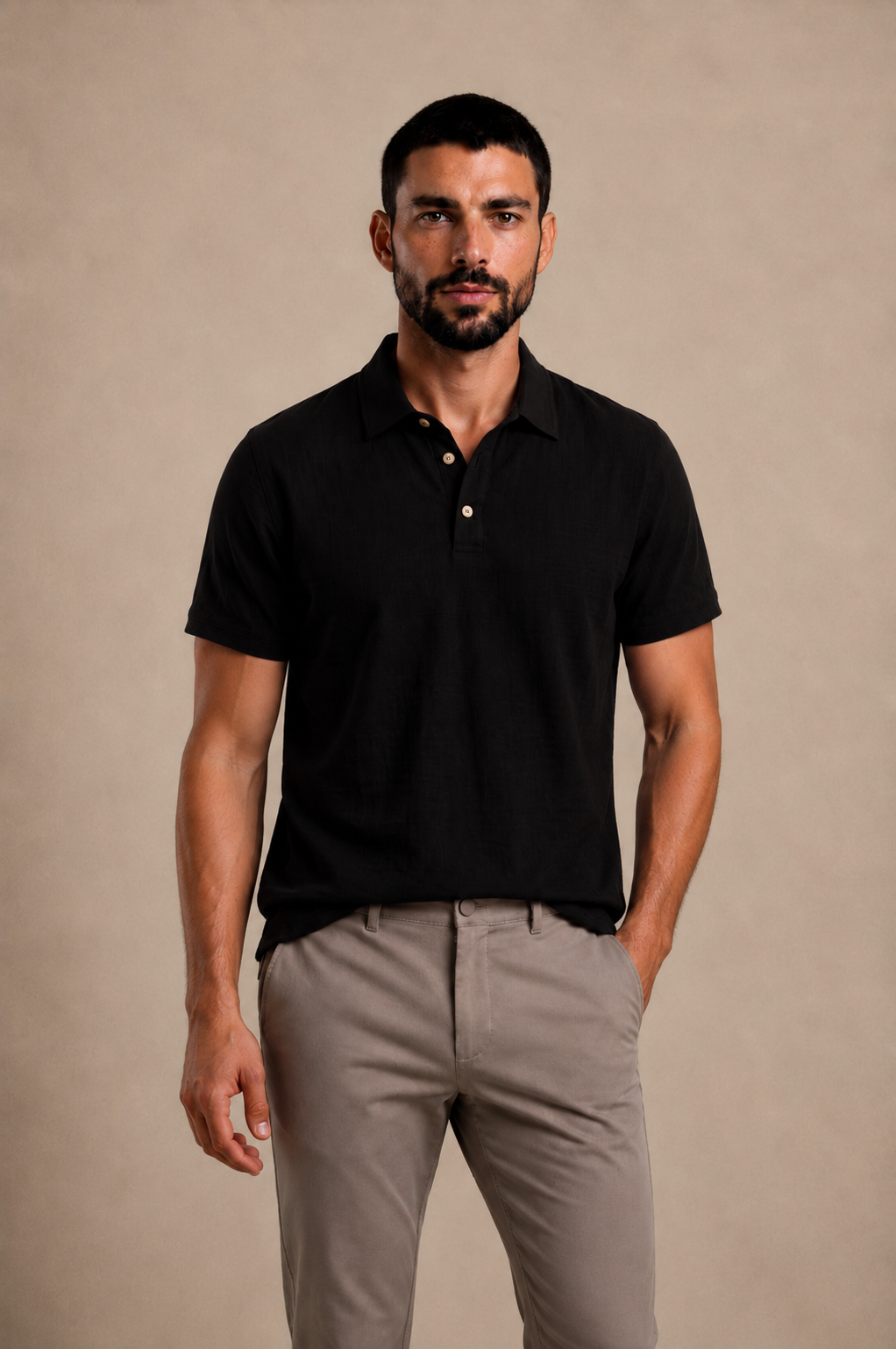 Classic Linen Polo Shirt