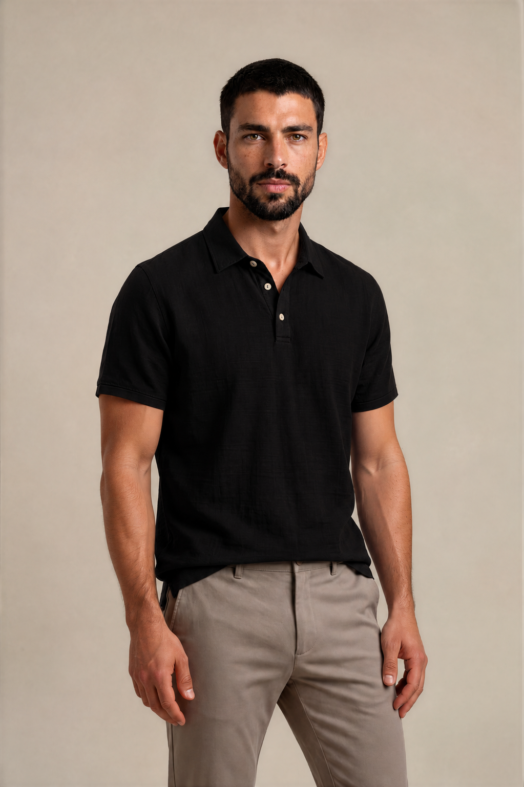 Classic Linen Polo Shirt