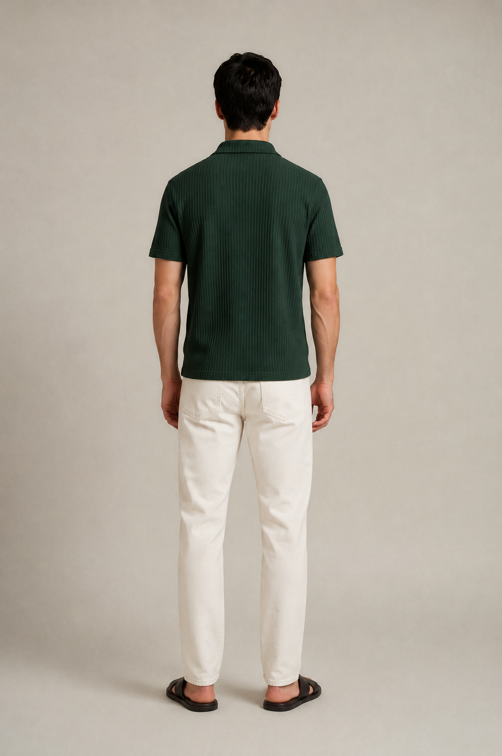 Diamond-Pattern Knit Polo