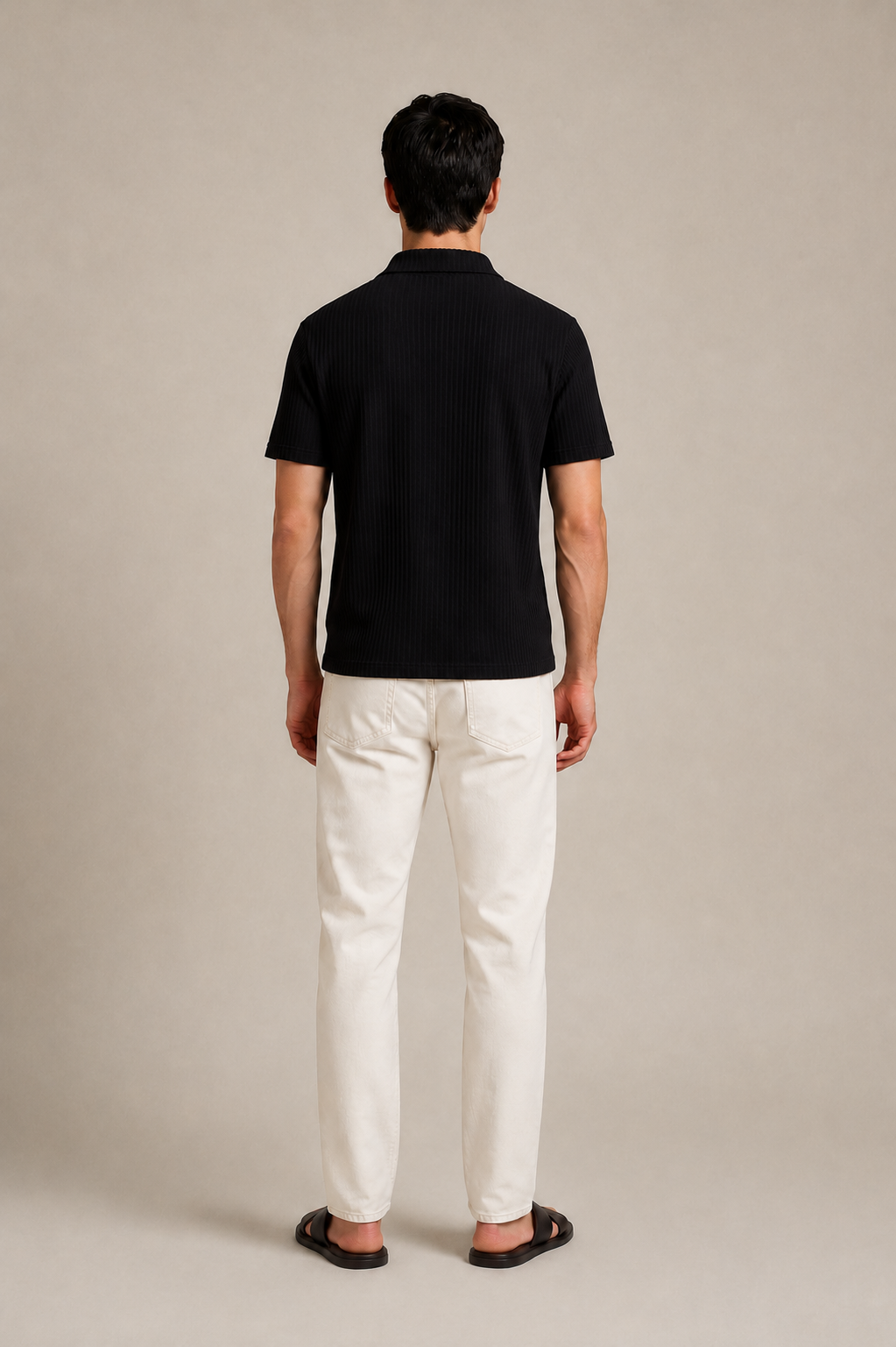 Diamond-Pattern Knit Polo