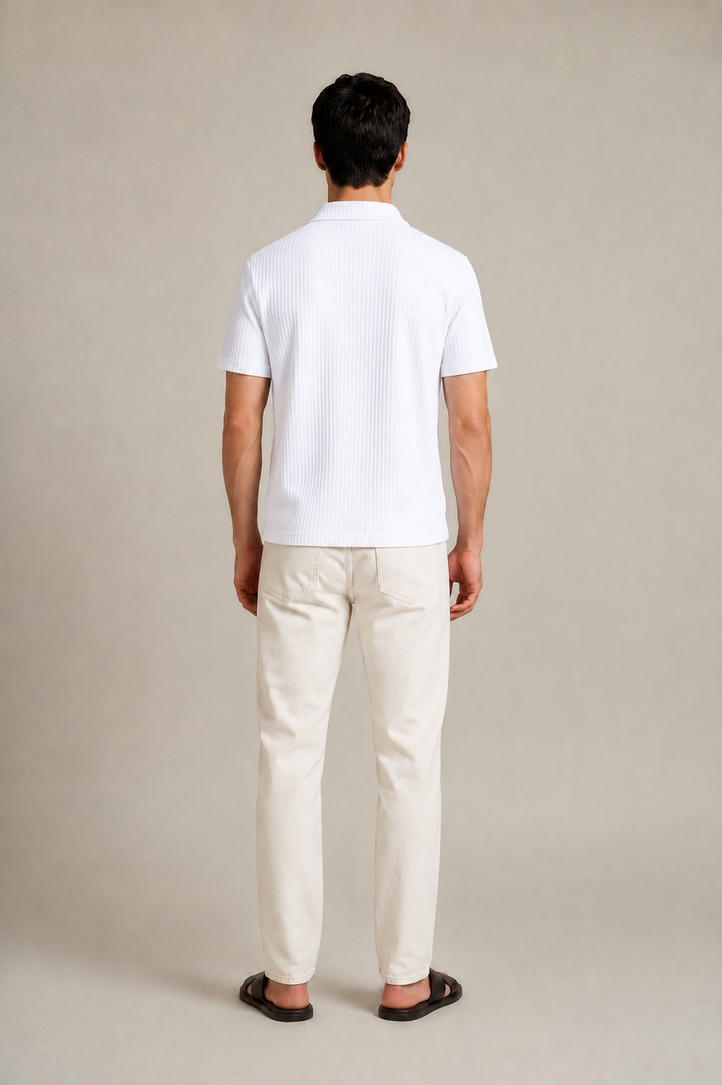 Diamond-Pattern Knit Polo