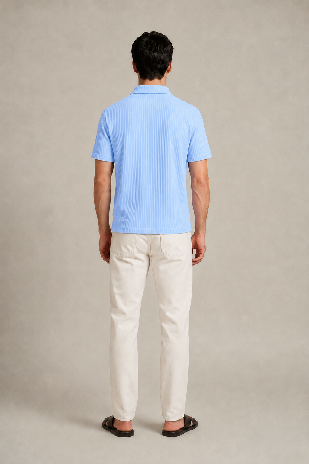 Diamond-Pattern Knit Polo