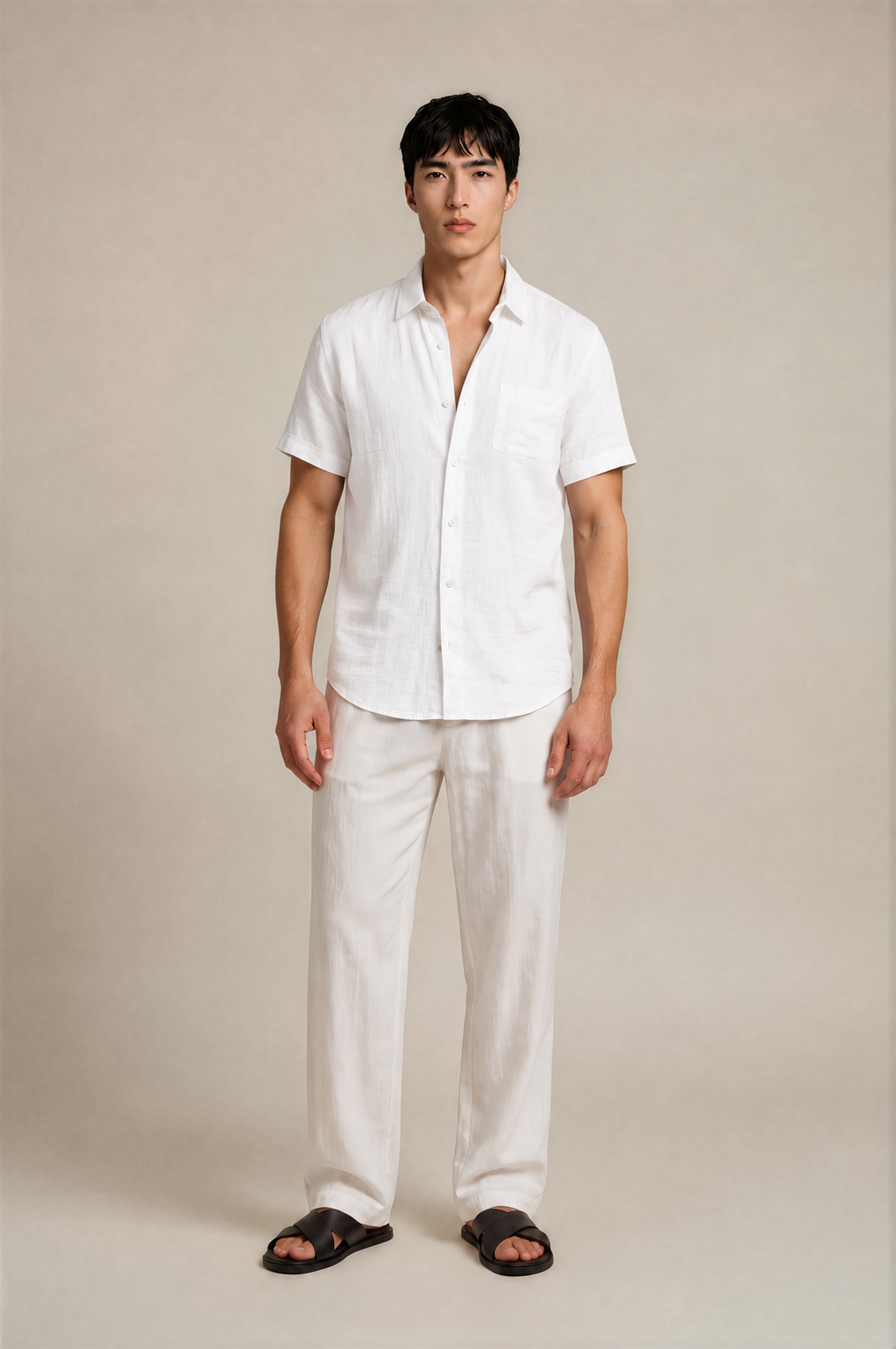 Classic Linen Button-Up Shirt
