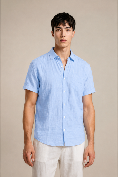 Classic Linen Button-Up Shirt