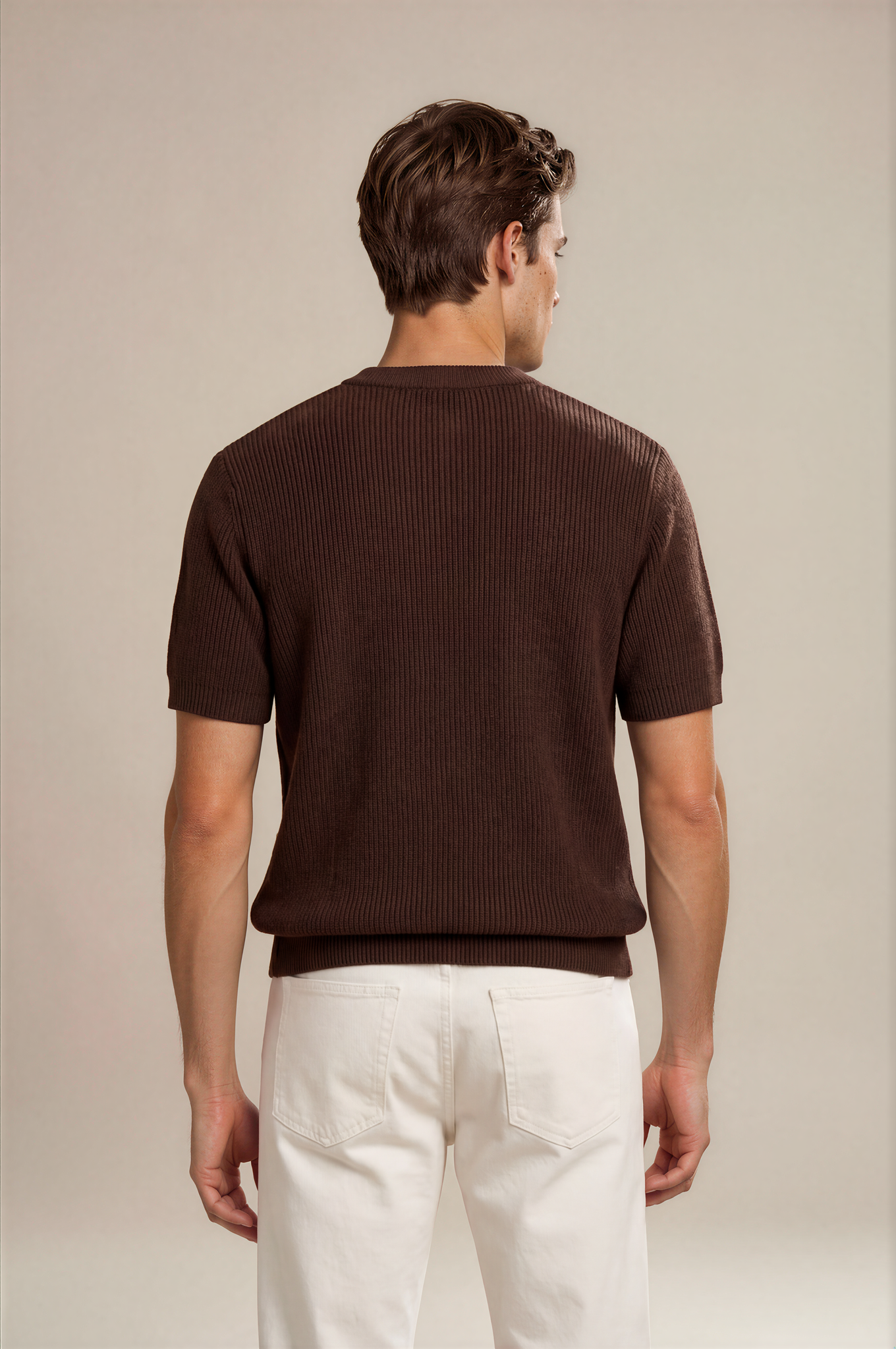 Round Neck Knitted T-Shirt