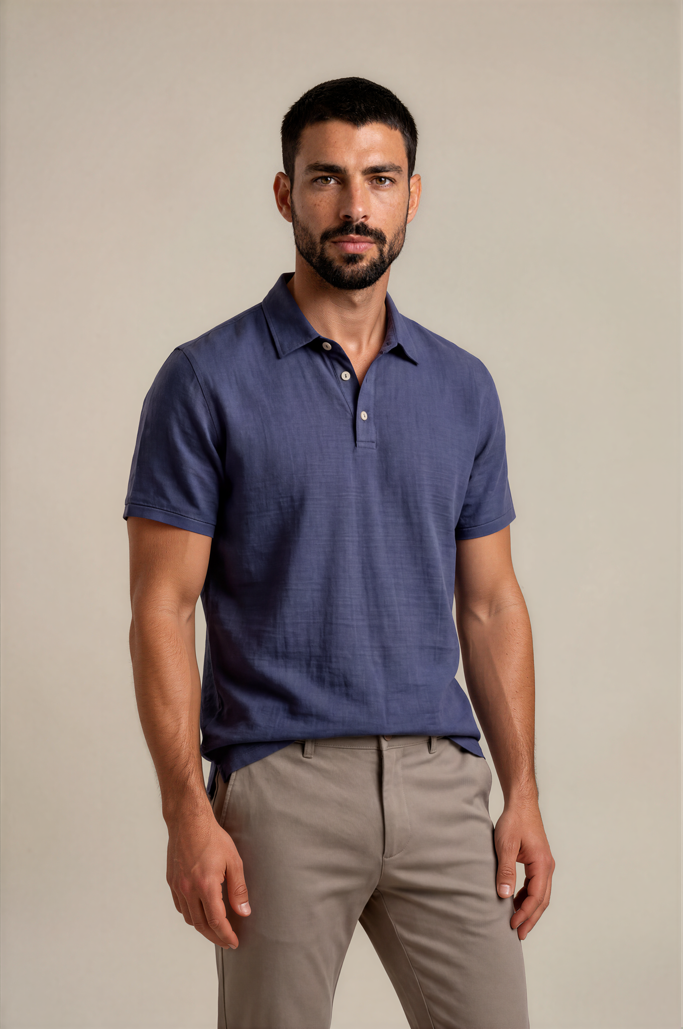 Classic Linen Polo Shirt